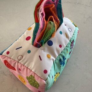 Colorful Soft Baby Tissue Box Toy